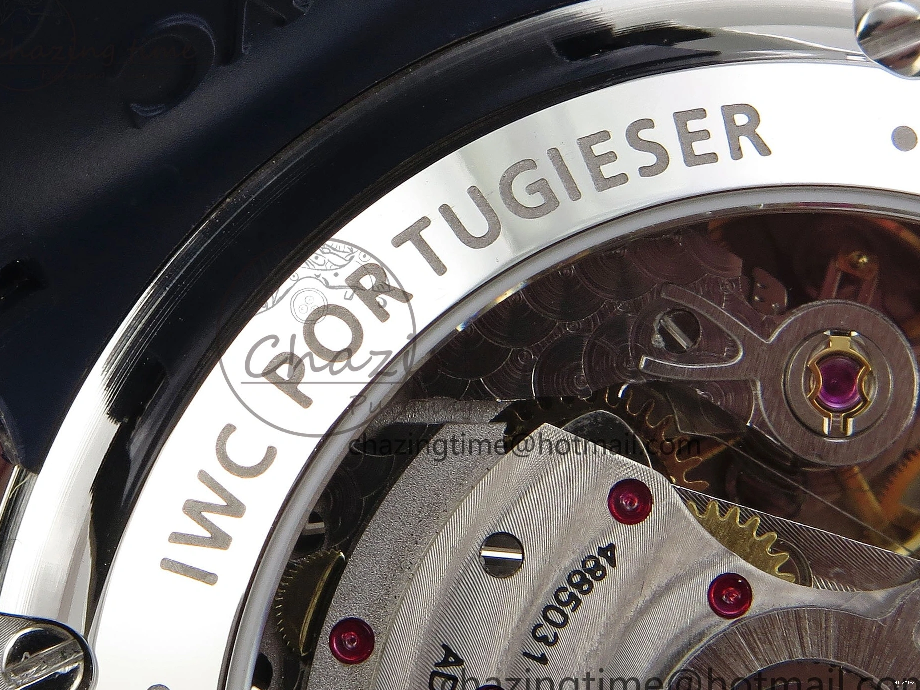 MIROTIME 0103 Casual Portuguese Chrono IW3716 Z+F 1:1 Best Edition White Dial on Blue Rubber Strap A 7016